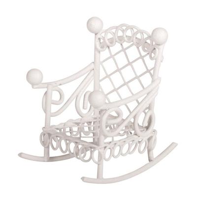 Houpací křeslo, bílé, 2,5x4,5x4,5cm, 1 ks.