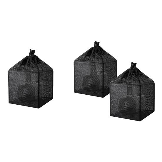 Pond Filter Box Pump Barrier Bag with Frame Anti-Clogging Cube Filter Box Pump Filter Barrier Mesh Bag for Outdoor Water Fish Pond Aquarium