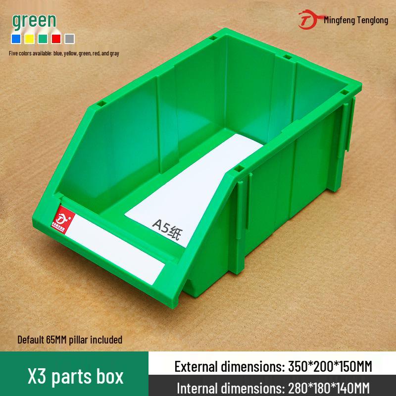 Verdickte Kunststoff Schrägdeckel Teile- und Werkzeugaufbewahrungsbox