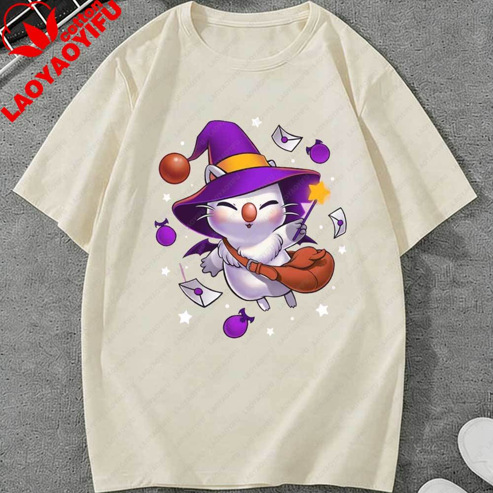 Witch Moogle Final Fantasy Tshirt Kupo Shirt Cute and Spooky Final Fantasy IX FFXIV FFVII Remake Tee Graphic T Shirts Tops