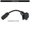 Universal Trailer Plug Adapter 5 Pin 7 Pin Double Head Connector 60cm ABS Construction Suitable for Vehicle Towing Compatibility