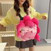Cute Cartoon Pony Plush Crossbody Bag Large Capacity Kids Fashion Snack Pouch Gift