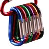 D-förmiger Aluminiumlegierungs-Karabiner-Schlüsselanhänger - Schnellverschluss, Größe 8, Herzförmig, Camping-Sicherheitsverschluss
