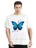 Mens Clothing Colorful Butterfly Petal Oversized Tshirt Short Sleeve Round Cotton Tshirt Cute Graphic Fitness T Shirt Female