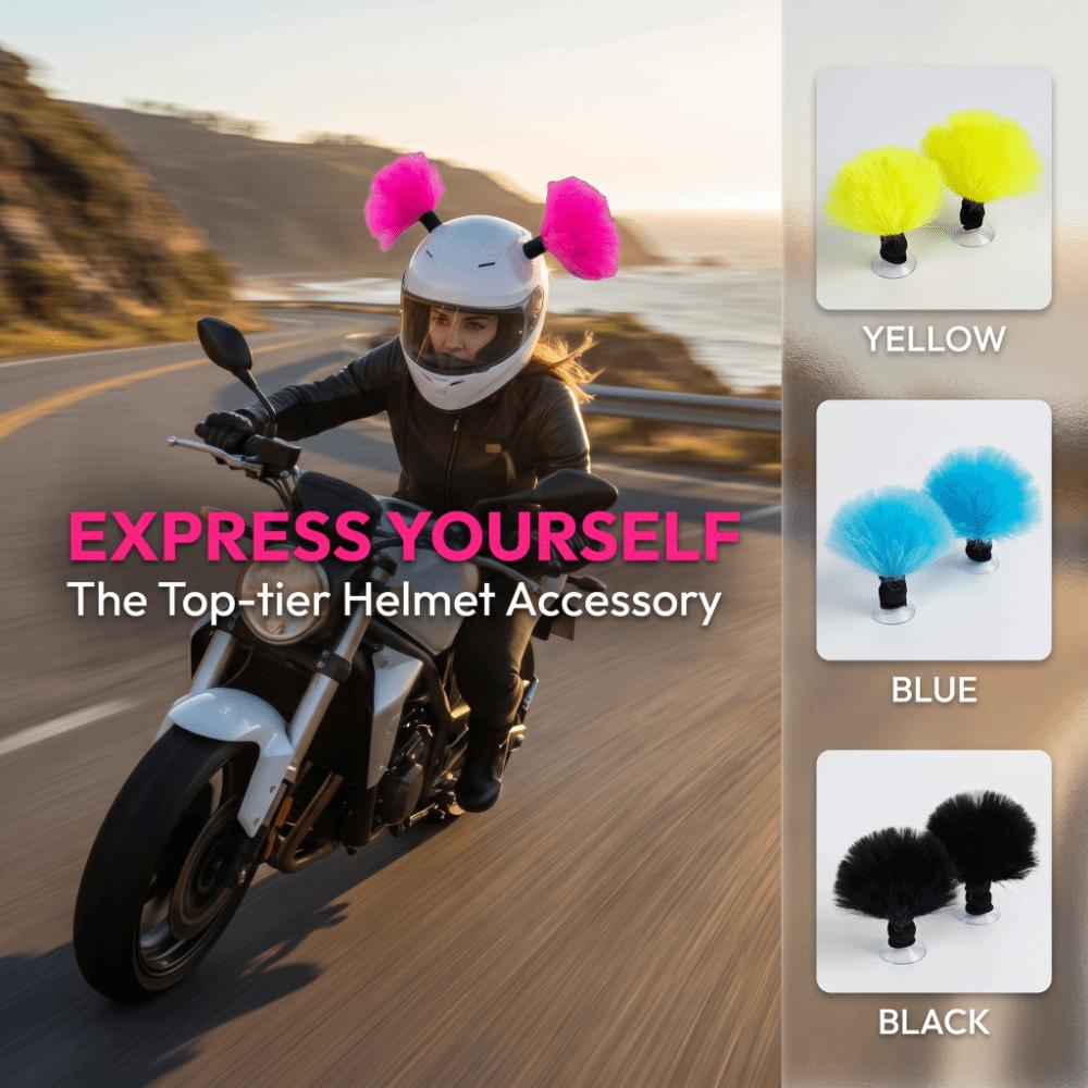 2 Stück/Set Selbstklebende Motorradhelm-Zöpfe Motorradhelm Krieger-Zopf für Motorrad