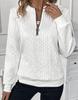 Women's Autumn/Winter Quilted Zip-Up Casual Sweatshirt, 2026 European & American Style