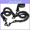 Durable And Reflective Dog Leash With Elasticity Black 2.5cm Wide
