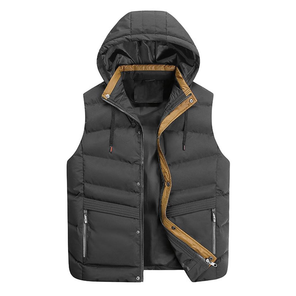Casual Men'S Vest Men'S Loose  And Winter Warm Down Cotton Vest Coat