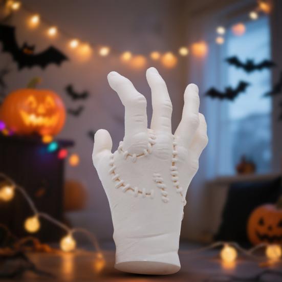 Broken Hand Halloween Prop Realistic Fake Human Hand Prank Toy for Stage Haunted House Halloween Party Accessory