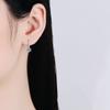 S925 Sterling Silver Earrings Moissanite Snowflake Ear Hook Female Moissanite Sterling Silver Earrings Female