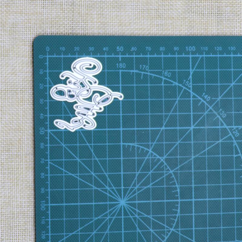 English Words Metal Cutting Dies Cut Die Mold Kiss Me Letter Scrapbook Craft Knife Mould Stencil