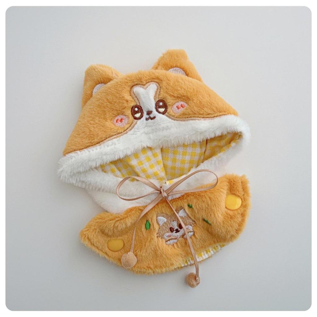 10cm Labubu Doll Clothes: Self-Deprecating Bear Plush Cape for 17cm Labubu Doll