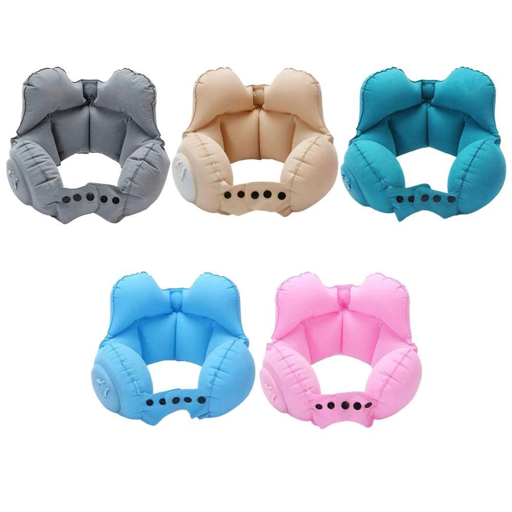 Ergonomic Inflatable Neck Pillow Foldable U Shaped Pillow Portable Headrest Camping