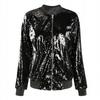 Women Casual Sequin Jacket Casual Fall Sequin European and American plus Plus Size Loose Sequins Sequin Outwear