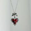 Gotische Rose Dorn Kreuz Herz Anhänger Halskette Vintage Schlüsselbein Kette Y2K Choker Für Frauen Accessoires Schmuck Geschenk