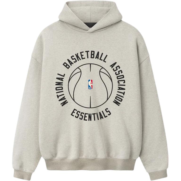 Fear of God Essentials NBA x Barkley Hendricks 90s Hoodie Heather Stone W/ Heather Rib Women Tops Tan 192BH266903F
