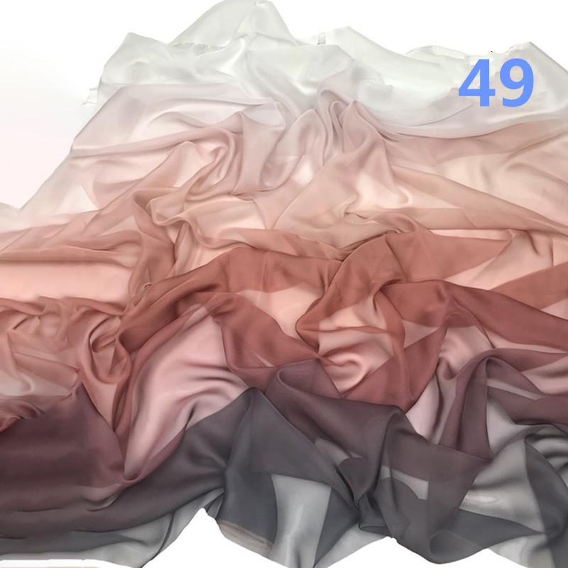 2M Styl Starożytny Kolor Tęczowy Gradient Szyfonowa Tkanina 30D Organza Tiulowa Tkanina Do Rękodzieła Hanfu Suknia Ślubna Dekoracja Sceniczna