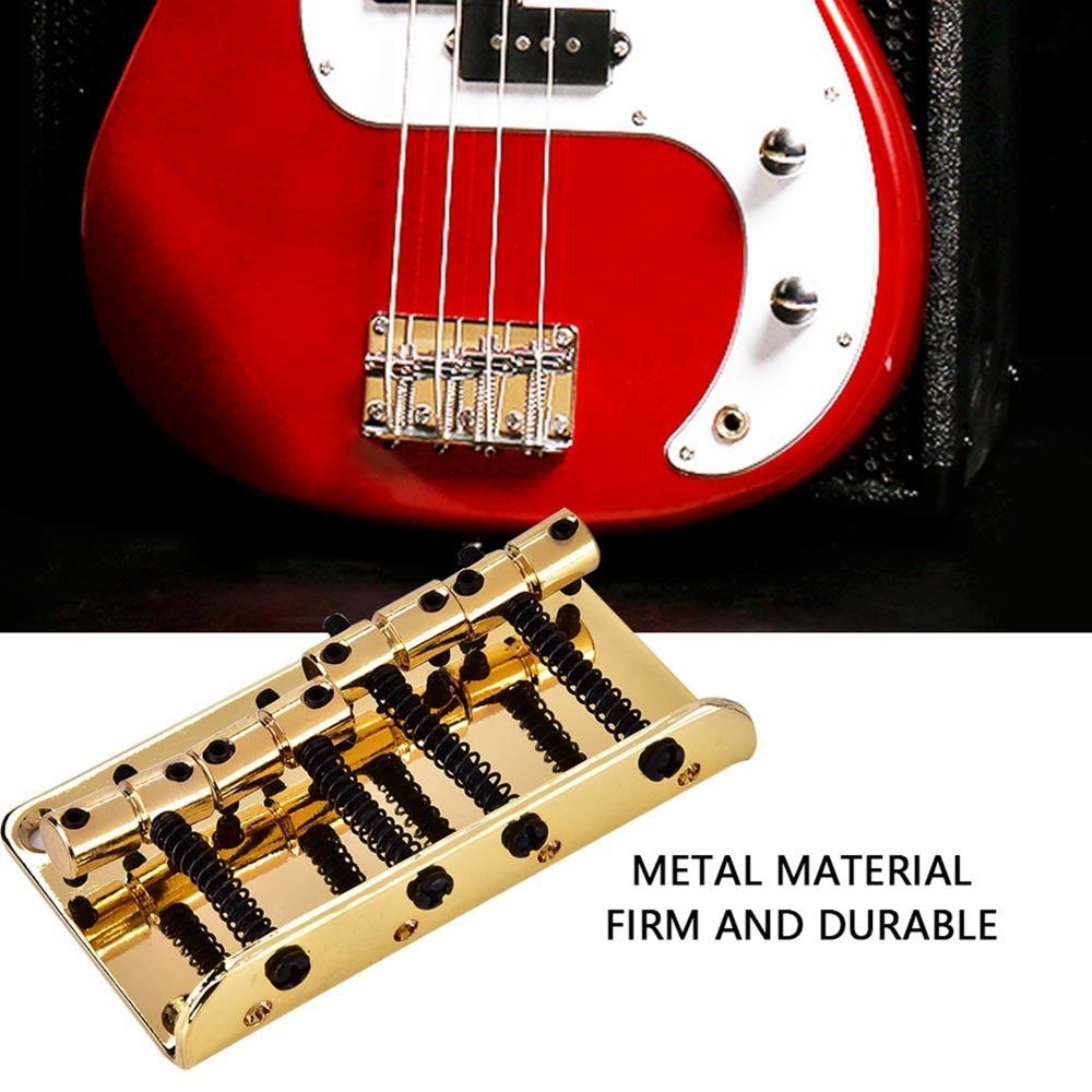 4 String Electric Bass Bridge Golden Color Bass Guitar Bridge Electric Bass Guitar