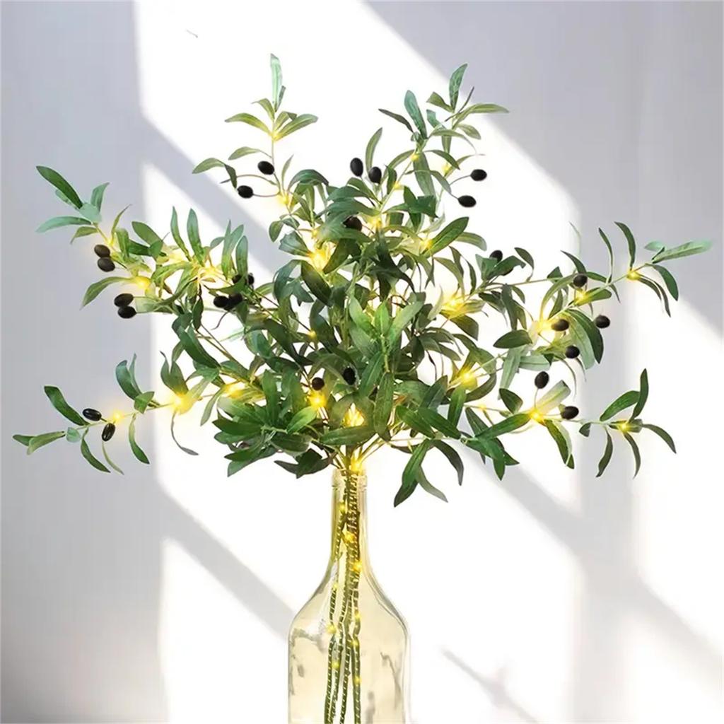 Olive Branch LED Decorative Lamp Battery Powered Suitable for Christmas New Year Wedding, Birthday Party Desktop Decorative Lamp
