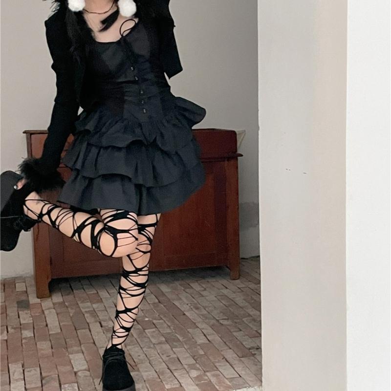 Y2K Distressed Tights Fishnet Stockings Summer Sheer Pantyhose Tights for Womens