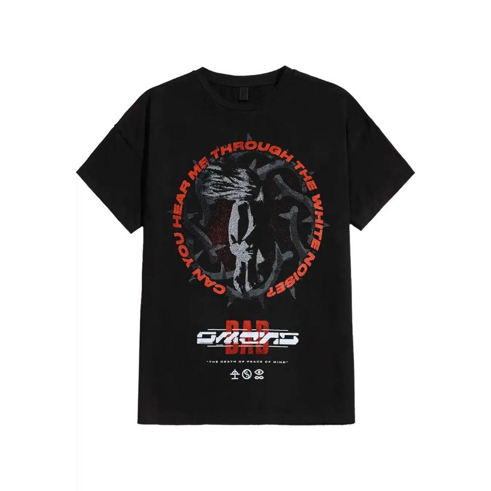 Americký Evropský Trend Kapela Pánské Dámské Tričko Špatná Znamení Nadměrné Pánské Dámské Unisex Krátký Rukáv Y2k Top Trička Pánské Oblečení