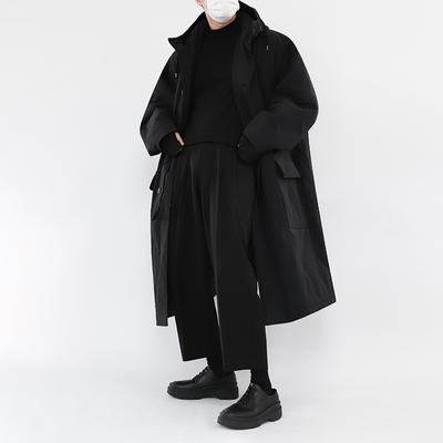 Baumwollmantel Herren Mittellang Winter Verdickte Jacke Trendmarke Ins Baumwollmantel Koreanischer Stil Locker Kapuzen-Baumwolljacke