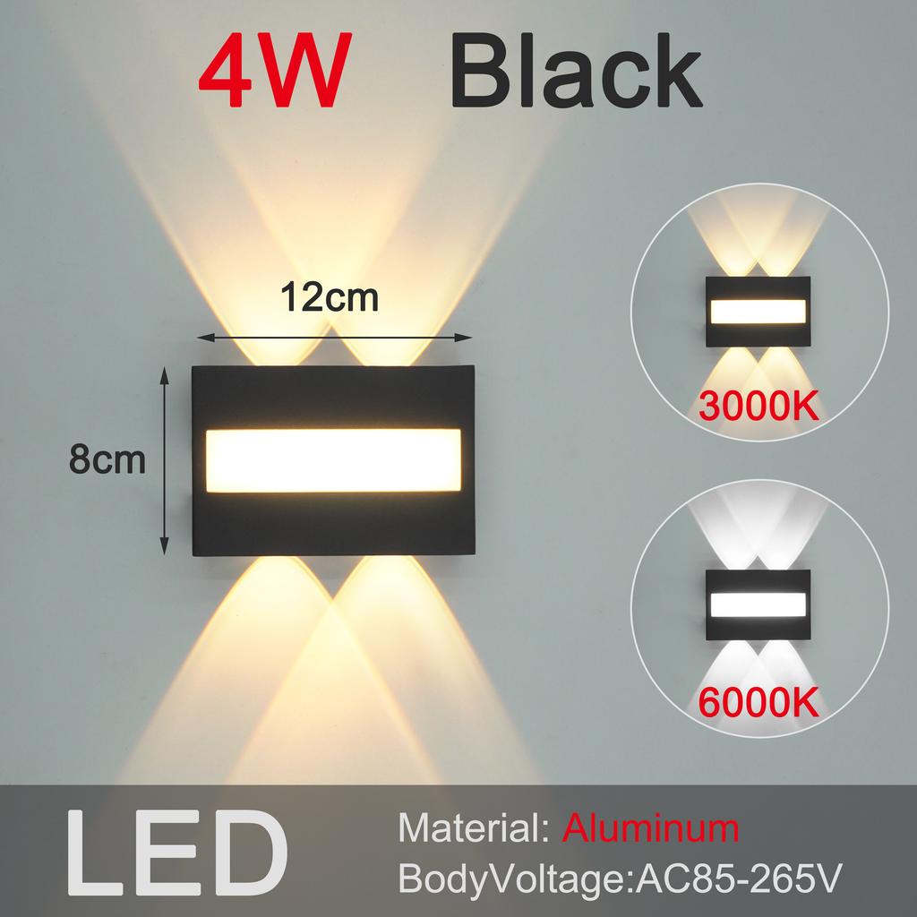 Modern New LED Outdoor Aluminum Wall Lamp Waterproof Porch Garden Balcony Wall Lamp Indoor and Outdoor Light