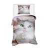 Super Cute Kitten Kawaii Girl Comfortable Duvet Quilt Cover Pillowcase Bedding Set Children Bedroom Decoration Home Textile