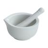 Pottery Grinding Bowl Manual Tool Sturdy Jar for Fruits Rice Garlic White