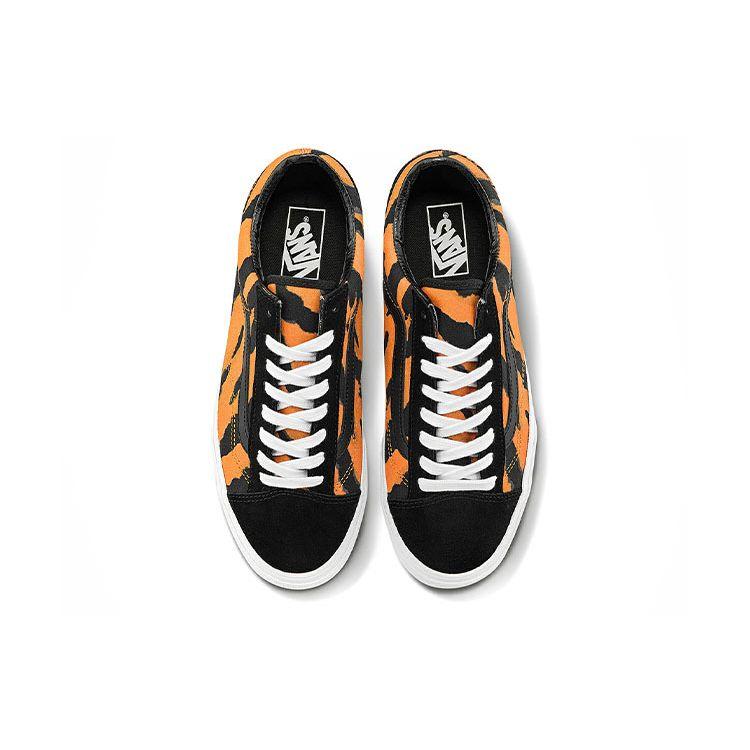 Vans Style 36 Series Tiger Embroidery Tiger Stripe Low-Top Skate Shoes Unisex sneaker Black Orange VN0A3DZ3ORA