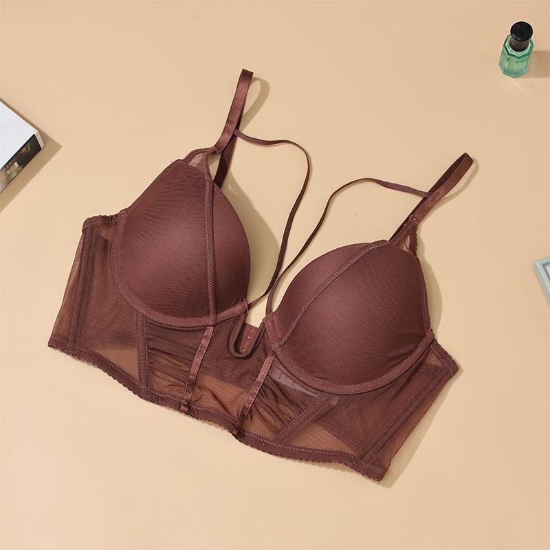 

Французский Сексуальный Бюстгальтер Женский Моделирующий Бюстгальтер Жилет на Косточках Бюстгальтер для Формирования Тела 38/85B коричневый