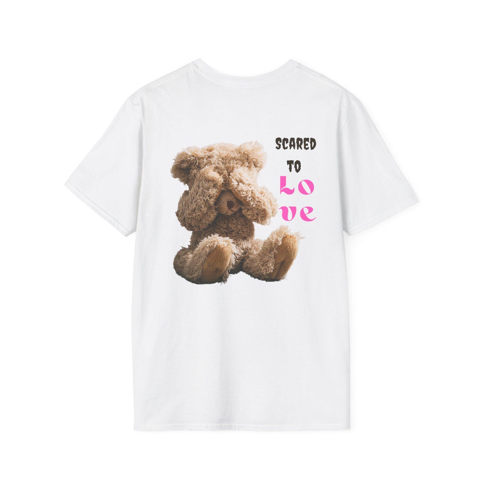 Valentines Day Bear T-Shirt: Funny Couples Scared to Love Design L