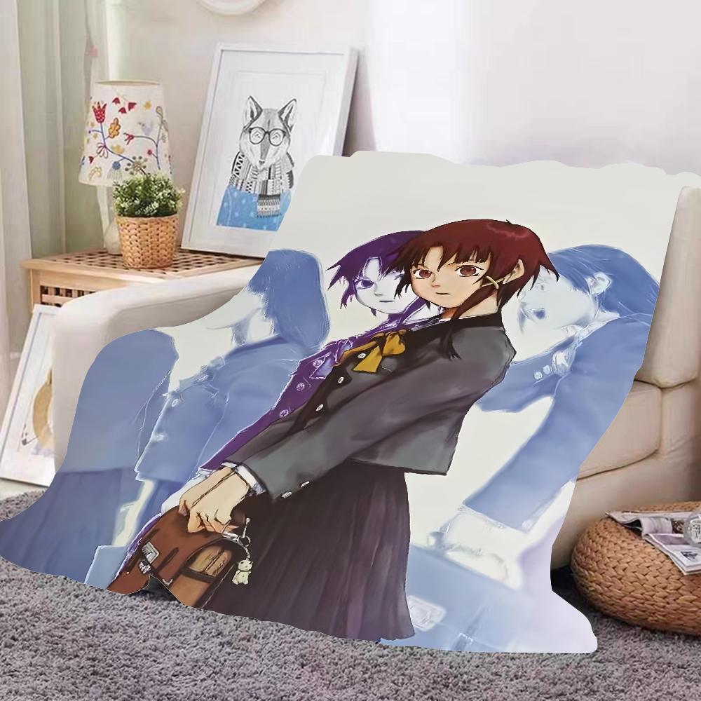 Animation S-Serial E-Experiments Lain-S Blanket Design Lightweight For Dorms, Naps, Living Room, Office,Sofa,All-Season