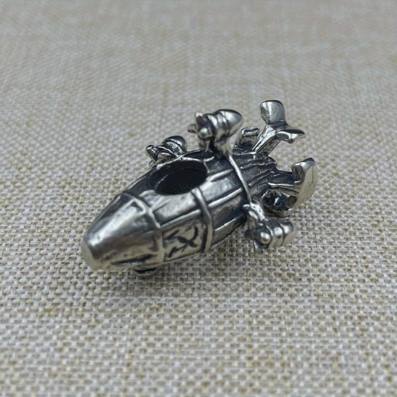 Air Force Kirov Airship Brass Bead DIY EDC Woven Paracord Lanyard Key Chain Pendant Outdoor Umbrella Rope Hanging Accessories.