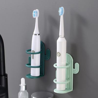 Yousheng Niedlicher Kaktus-Zahnbürstenhalter, platzsparend, einfache Installation, Wandmontage, stanzfrei, wasserdicht, Badezimmer-Zahnbürsten-Organisationsregal