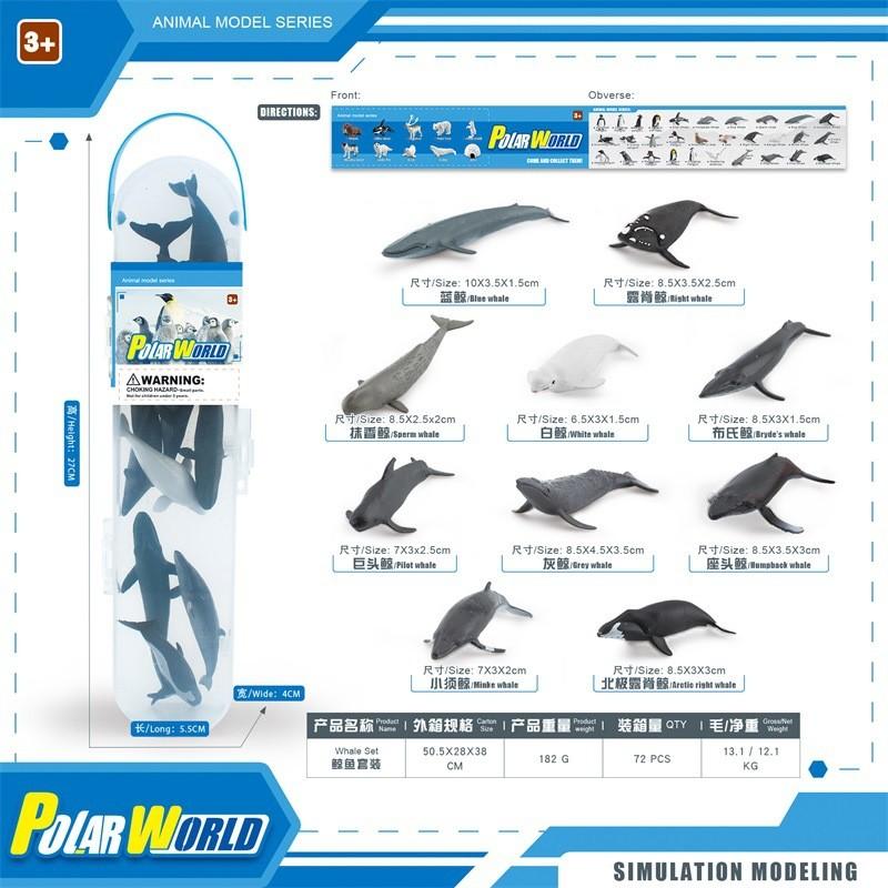 Realistisches Miniatur-Arktis- und Antarktis-Pinguin-Wal-Tier-Modellset PVC-Figuren