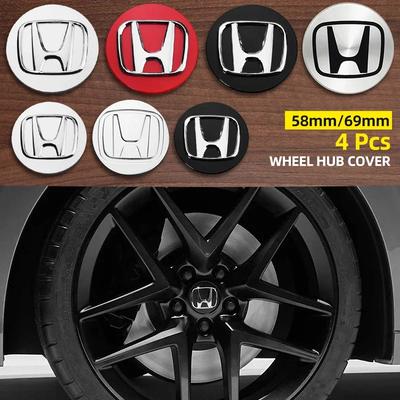 58MM/69MM Car Wheel Center Caps Tyre Rim Hub Cap Cover Stickers Badge For Civic Accord CRV Hrv Jazz Auto Accessories CUI2 