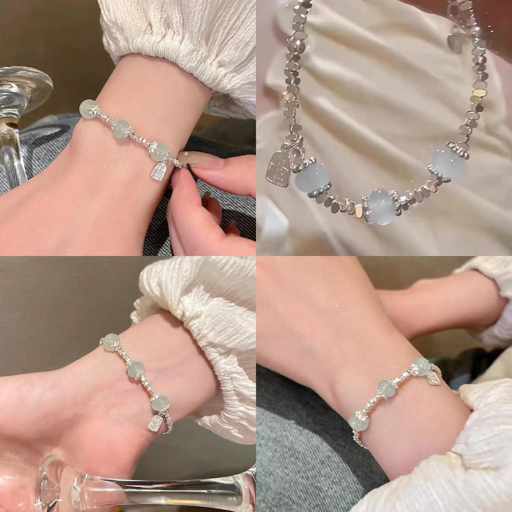 Stylish Chinese Style Silver Plated Bracelet For Women Ideal Gift For Summer