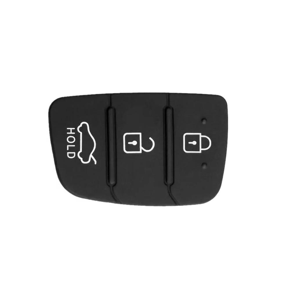 Car Remote Key Shell Silicone Key Button Pad 3 Buttons For Hyundai