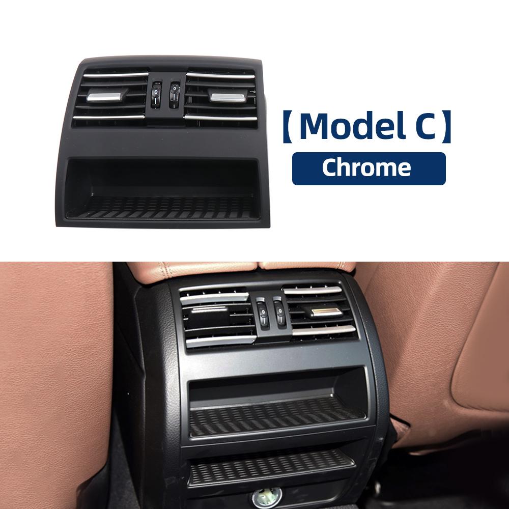 Car Front Rear Air Conditioning Chromed AC Vent Grille Outlet Cover Panel For BMW 5 Series F10 F18 2010-2017