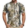 Herren Rundhals Kurzarm Radtrikot Atmungsaktiv Schnelltrocknend Leicht Reißverschluss Vorne Sportshirt für Outdoor-Fahrten