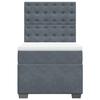 Maison Exclusive - Sommier à lattes de lit et matelas Gris foncé 90x190 cm Velours