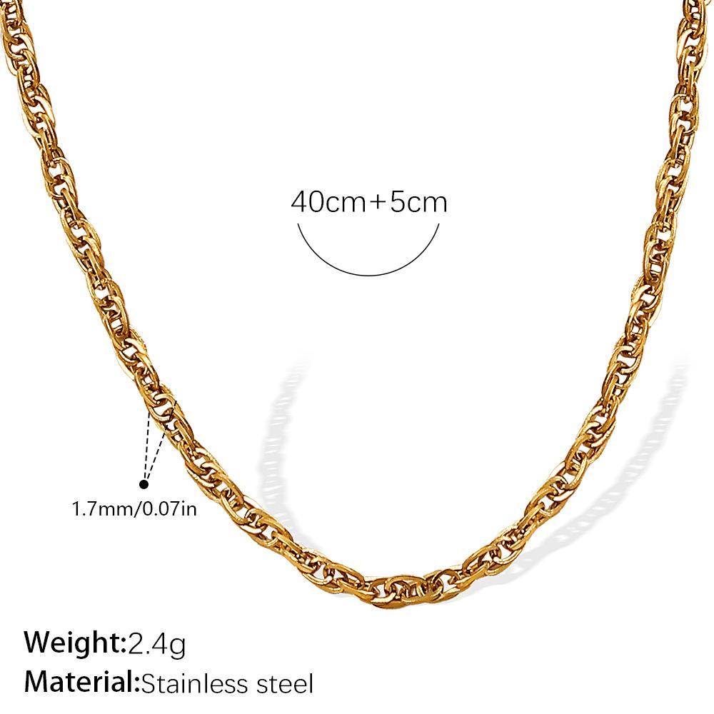 Vielseitig Und Vielfältig Kette Schlangenknochen Geprägt Kettenstil Halskette Verdrehte Kette Edelstahl Vergoldet Personalisiert Frau