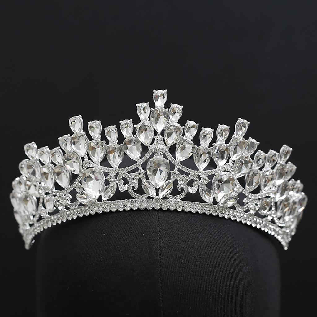 Europäische und Amerikanische Brautkrone Legierung Strass Barockkrone Hochzeit Geburtstag Abschlussfeier Accessoires Kopfschmuck