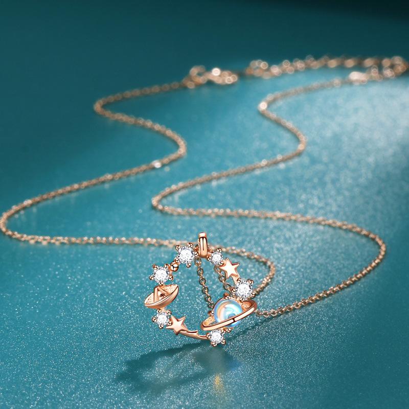 Wreath Dream Mori Starry Sky Wish Meteor Necklace A Female Niche High-end Accessory