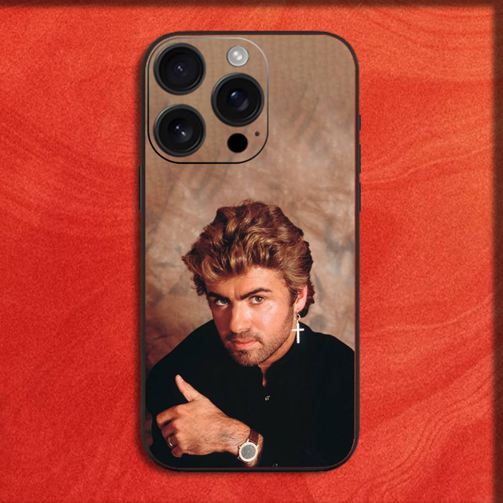 Singer G-George Michael Phone Case For iPhone 16,15,14,13,12,11,Pro,XS,Max,XR,Plus,E,Mini Black Shockproof Cover