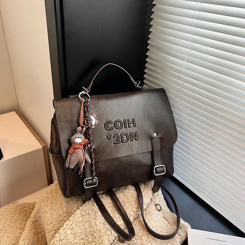 Retro large-capacity backpack bag women's new casual fashion shoulder bag premium travel backpack