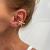 Salircon Gothic Starfish C-Shaped Ear Clip for Women Exquisite Irregular Gold Color Smooth Earring Party Jewelry Aesthetic New