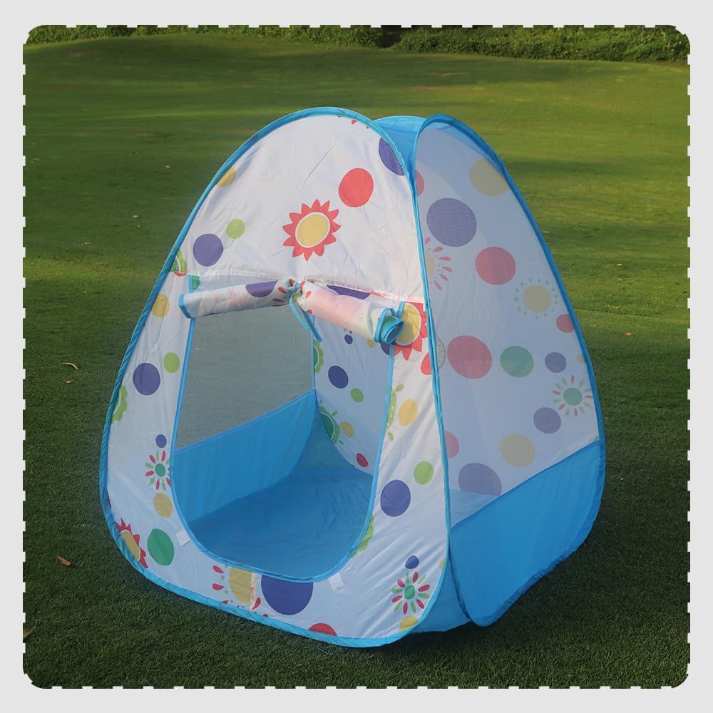 Foldable Kids' Tent with Tunnel, Portable, One-Touch Assembly, Ball Pit Compatible, IndoorOutdoor Use, Breathable Mesh, Secret Base, Parent-Child