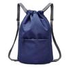 Waterproof Drawstring Fitness Backpack for Men and Women, Sports Fitness Bag Mini Travel Backpack, Navy Blue, One Size, Travel